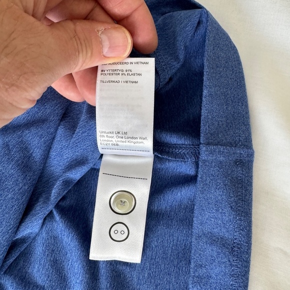 UNTUCKit Men's Lightweight Performance Polo Shirt Blue Size X-Large Golf Outdoor - Picture 8 of 12